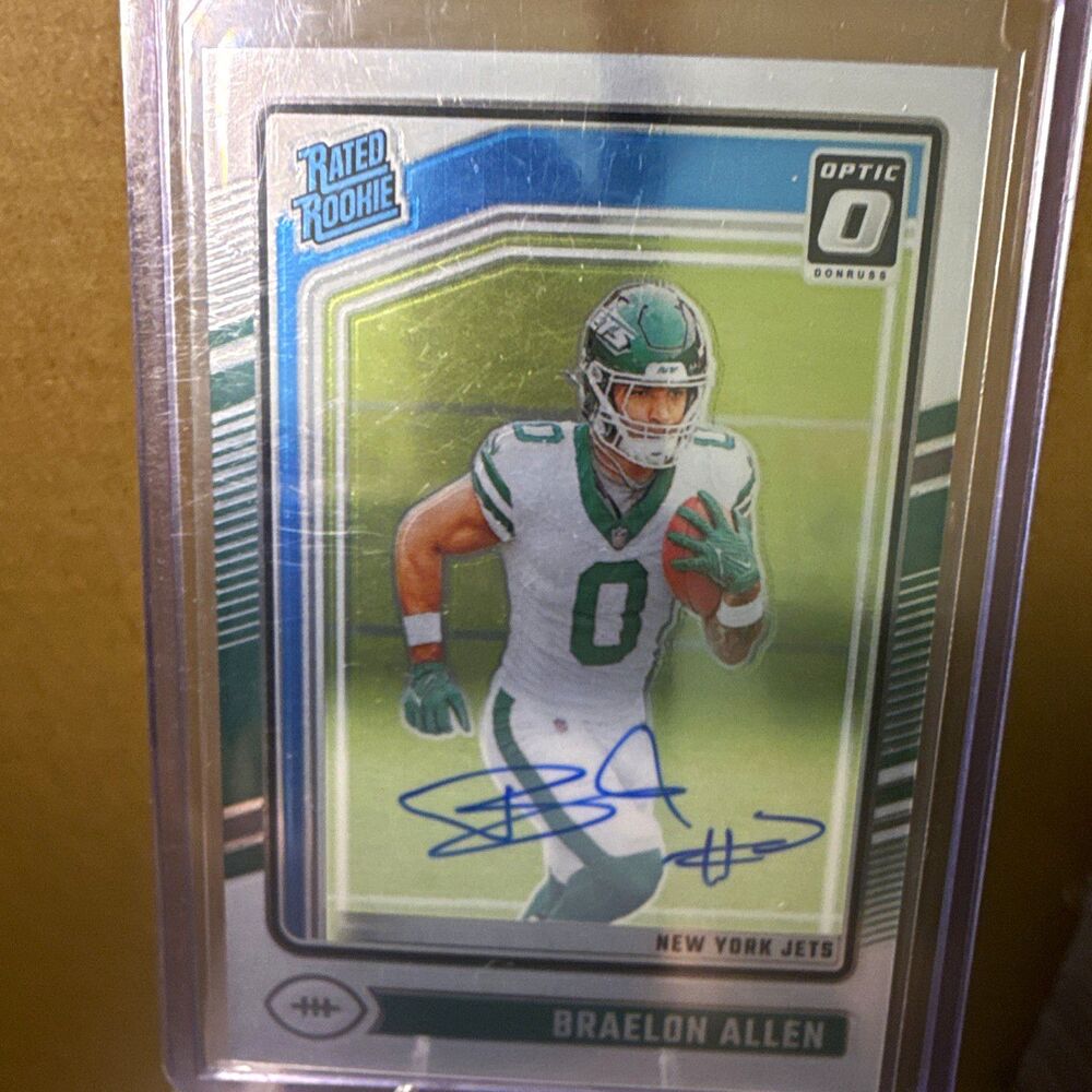 Panini 2024 Donruss Optic Braelon Allen Rated Rookie Auto #211 11/325 Jets